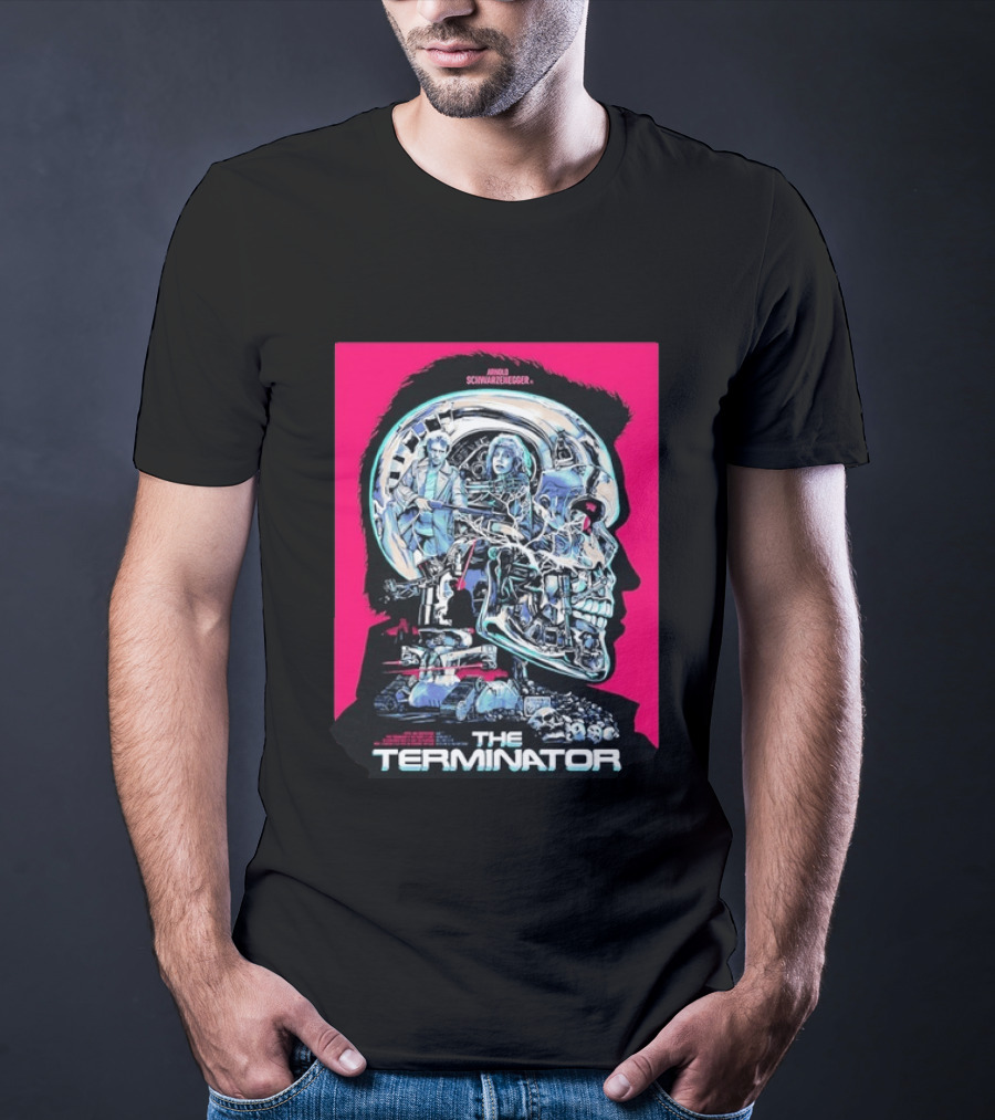 Arnold Schwarzenegger The Terminator Cybernetic Skull T-Shirt
