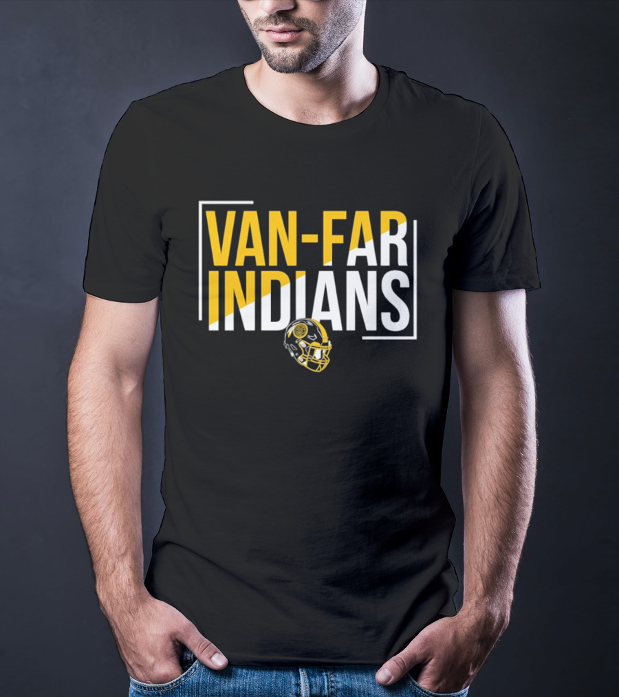 Van Far Indians Football Helmet Missouri T-Shirt