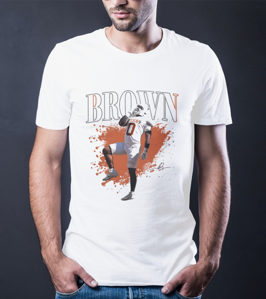Jahleel Brown Texas Longhorns Number 0 Football Player T-Shirt
