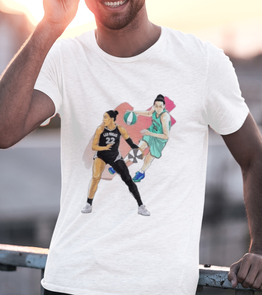Las Vegas A'ja Wilson 22 And Brooklyn Breanna Stewart 30 T-Shirt