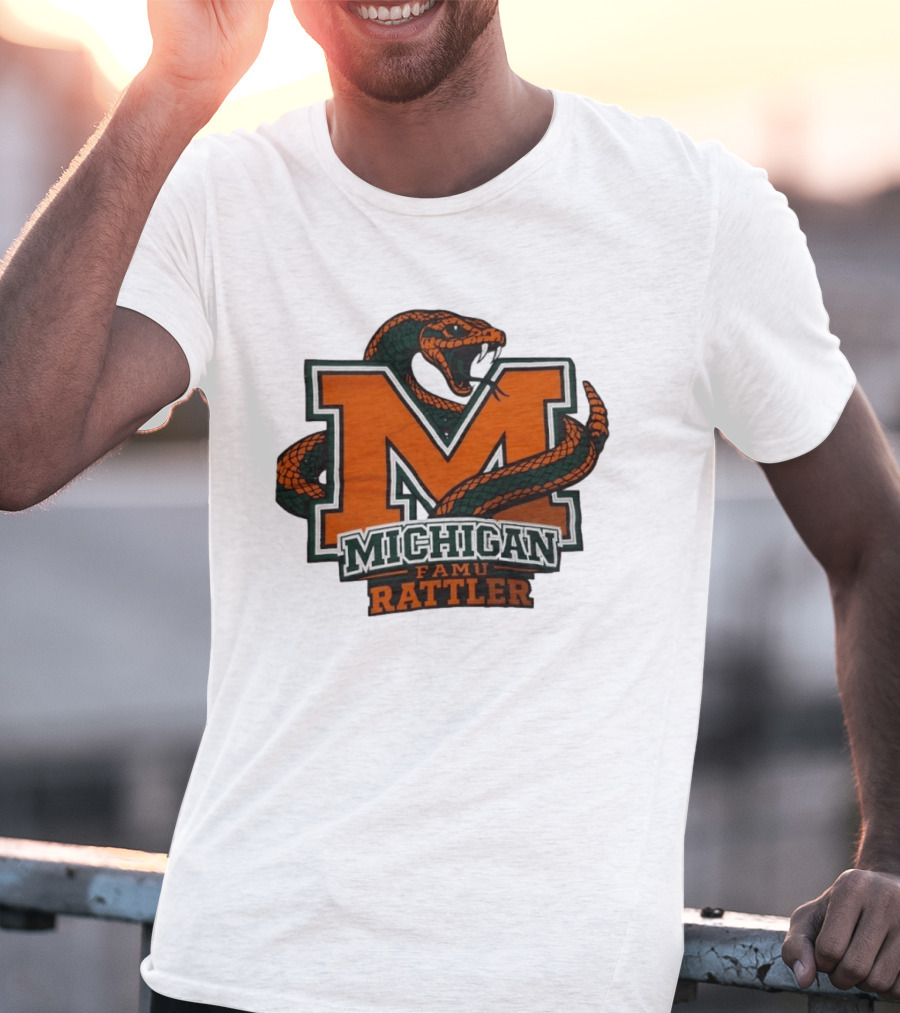 Michigan FAMU Rattler Snake M Rattlers T-Shirt