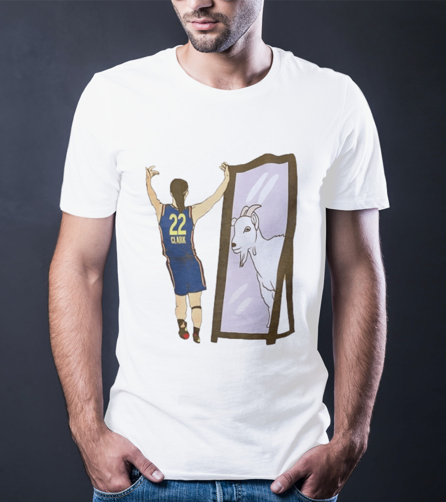 Caitlin Clark 22 Goat Indiana Fever Mirror T-Shirt