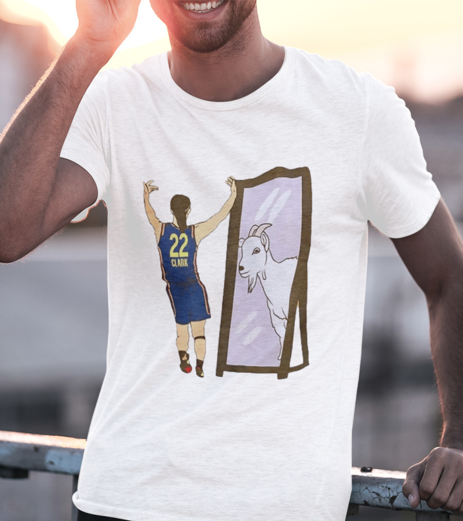 Caitlin Clark 22 Goat Indiana Fever Mirror T-Shirt
