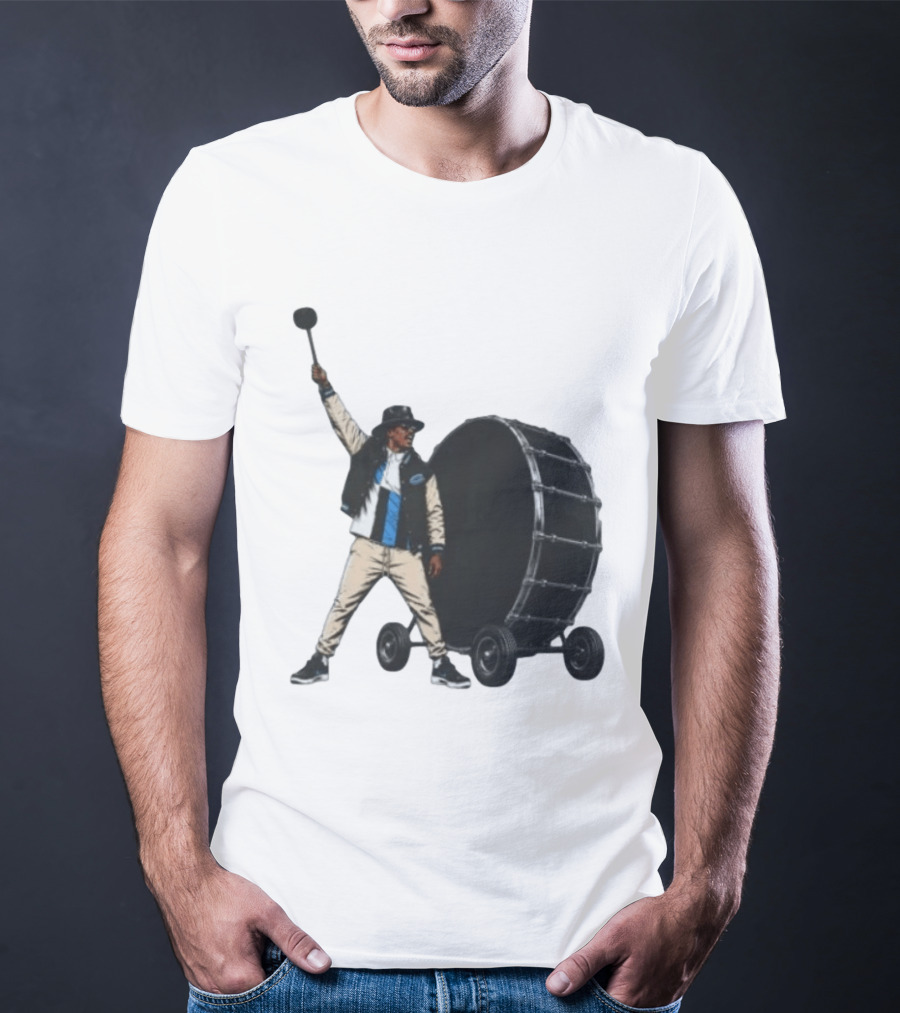 Carolina Panthers Football Culture Supporter With Drum T-Shirt