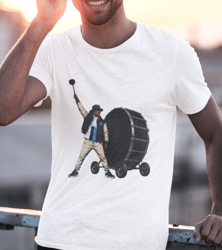 Carolina Panthers Football Culture Supporter With Drum T-Shirt