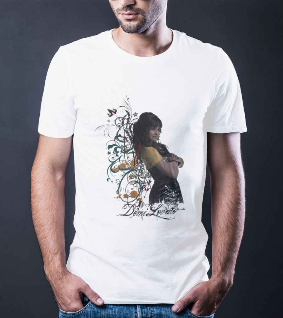 Demi Lovato Floral Music Artist Vibrant Pop Star T-Shirt