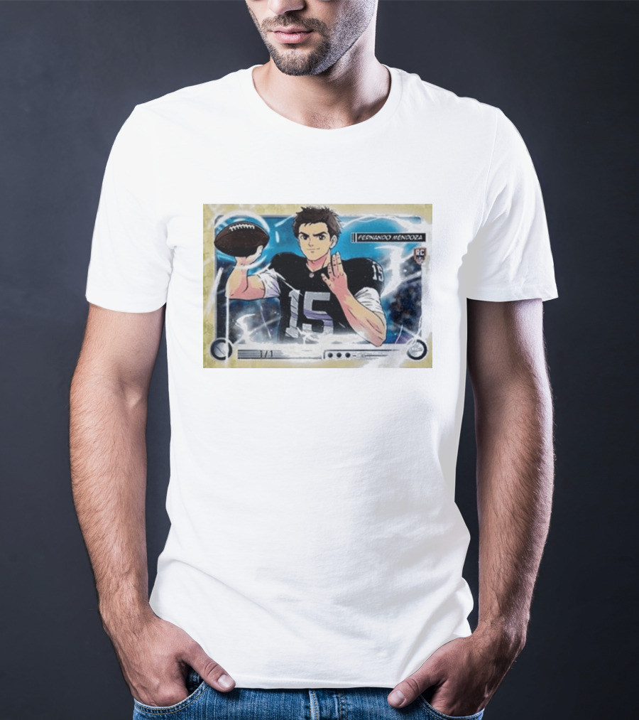 Fernando Mandoza Anime Football Trading Card Las Vegas RC Ultra Rare T-Shirt