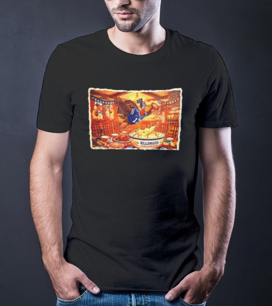 BillsMafia Thanksgiving Feast Turkey Touchdown Buffalo Bills Holiday Celebration T-Shirt