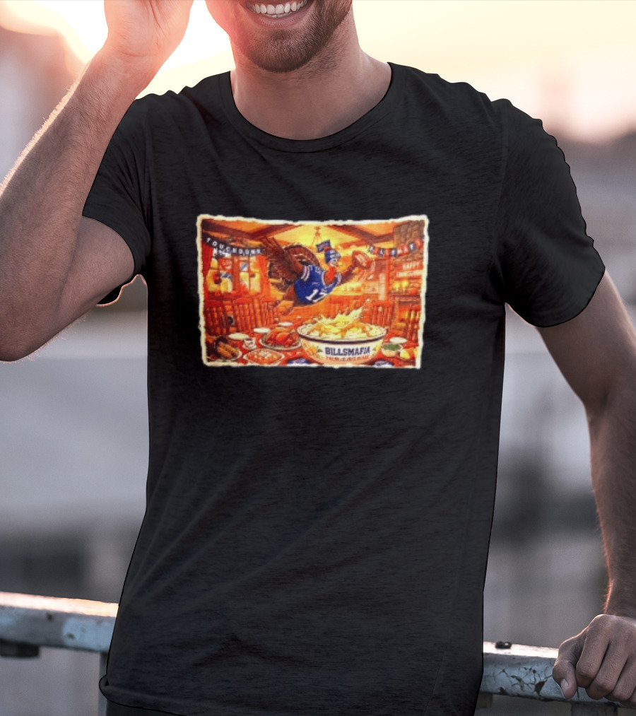 BillsMafia Thanksgiving Feast Turkey Touchdown Buffalo Bills Holiday Celebration T-Shirt
