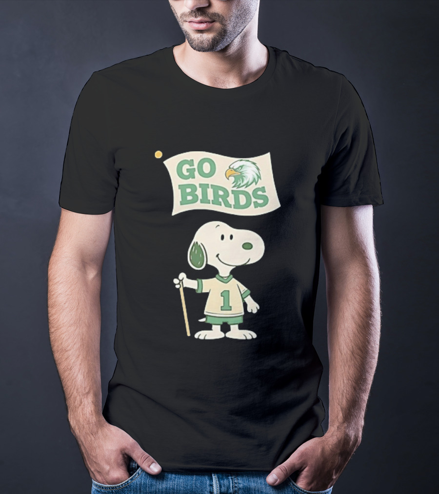 Snoopy Go Birds Philadelphia Eagles Team Spirit T-Shirt