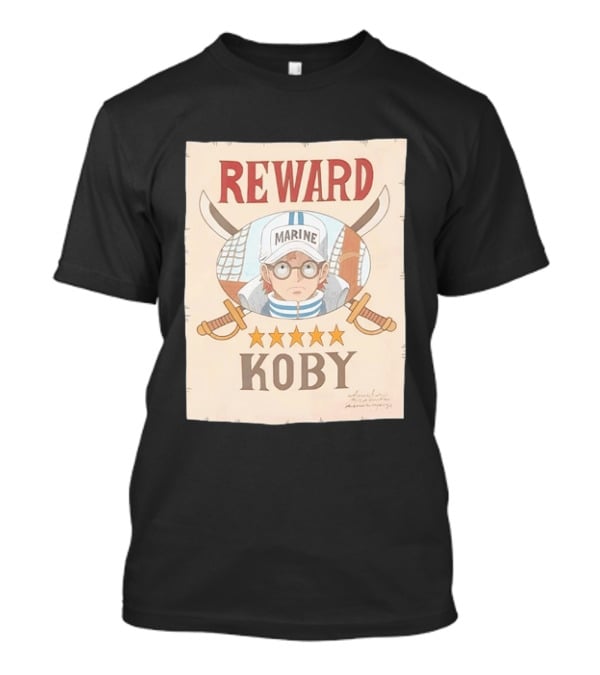Reward Marine Koby One Piece Anime Five Stars T-Shirt
