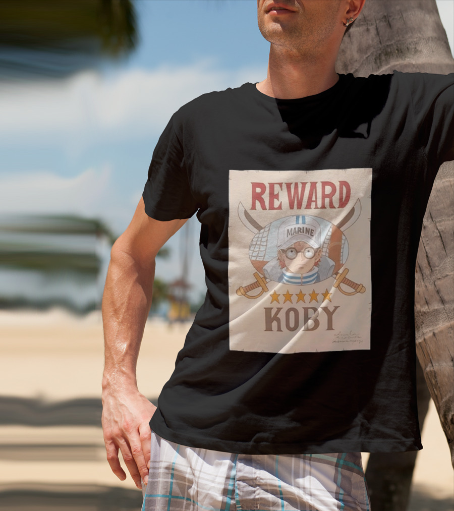 Reward Marine Koby One Piece Anime Five Stars T-Shirt