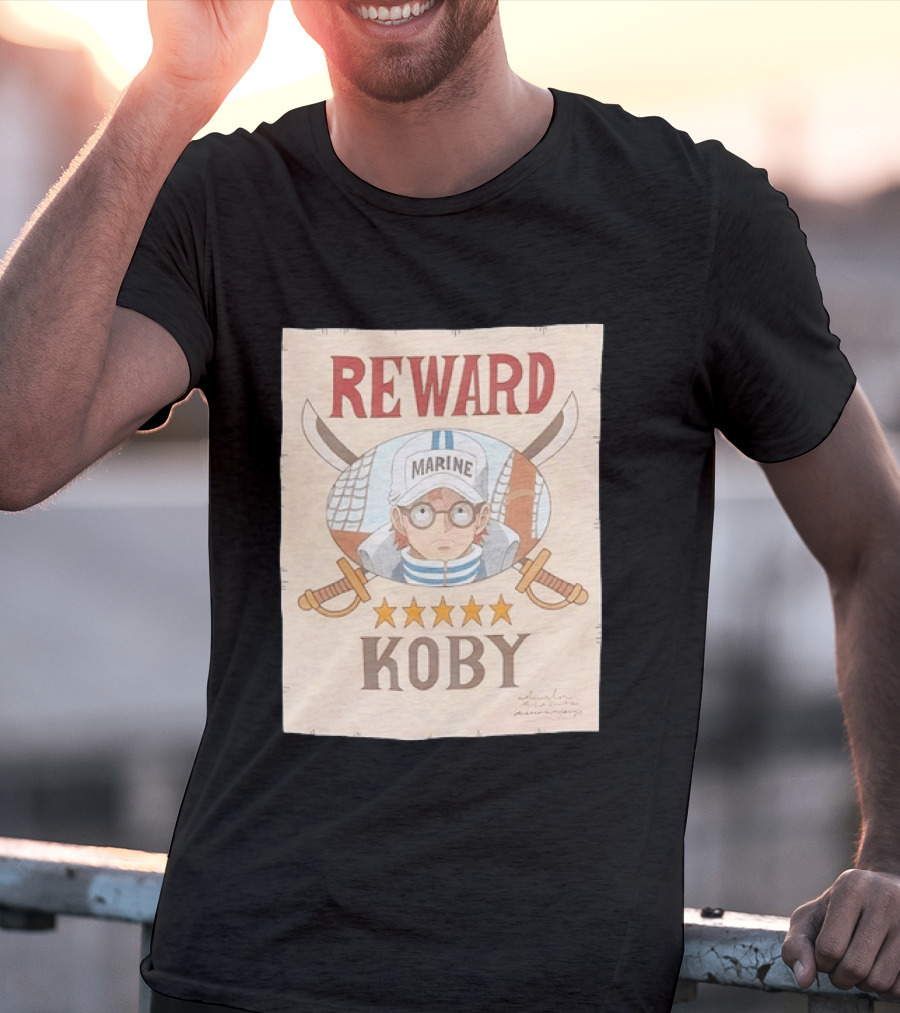 Reward Marine Koby One Piece Anime Five Stars T-Shirt