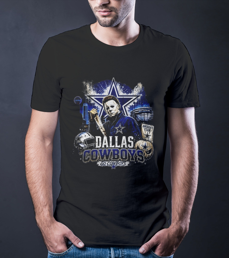 Michael Myers Dallas Cowboys America's Team Go Cowboys Halloween T-Shirt