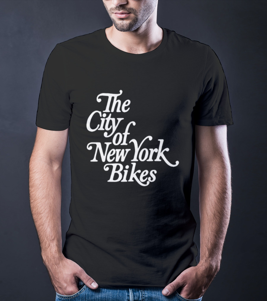 The City Of New York Bikes NYC Cycling Urban Bicycle Ride T-Shirt