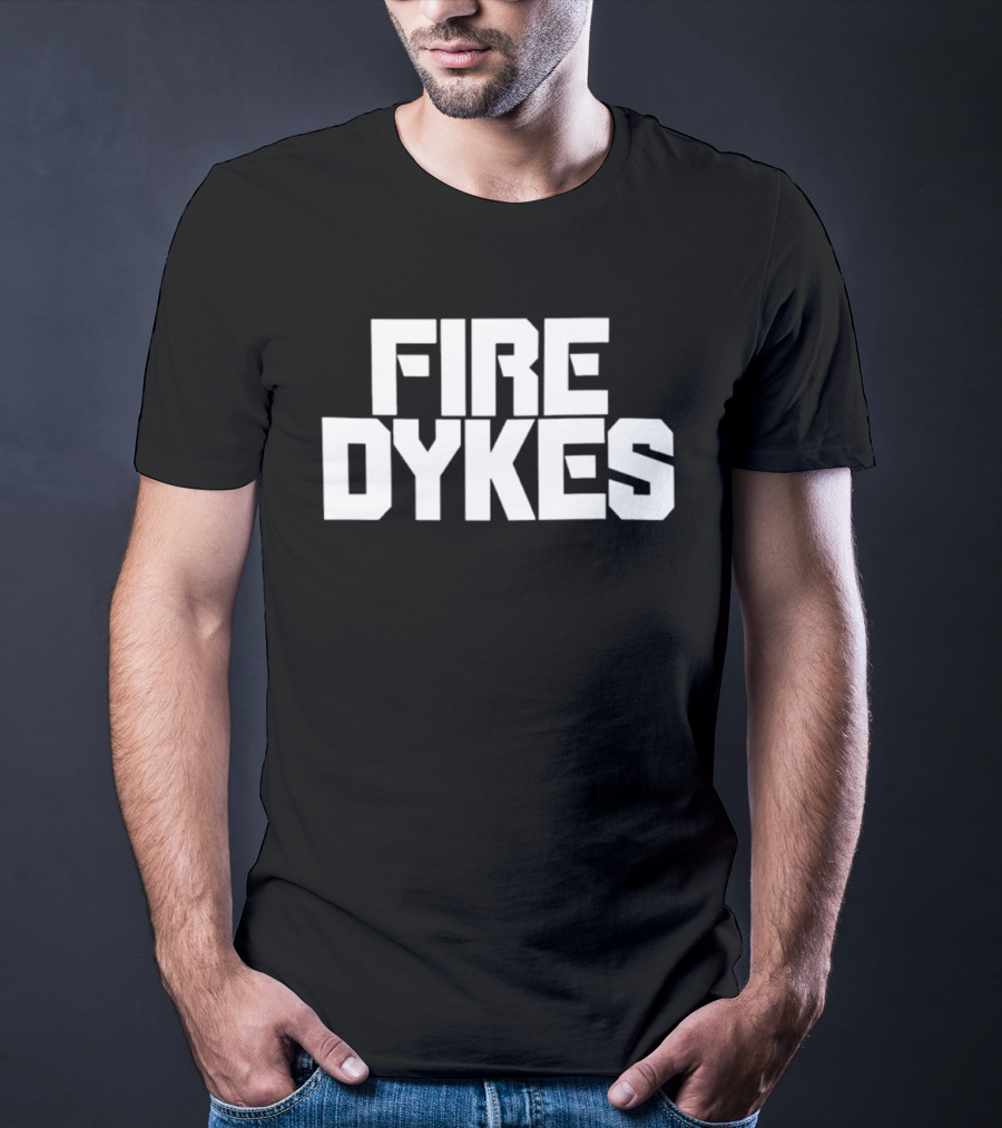 Lesbian Pride LGBTQ Queer Activism Fire Dykes T-Shirt