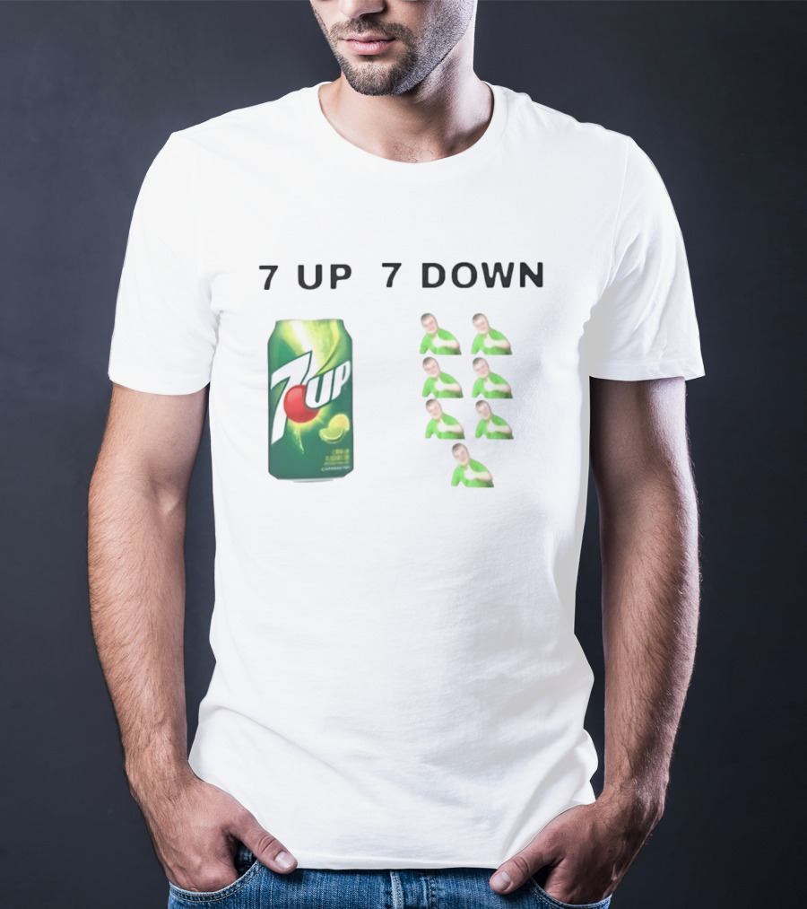 7 Up 7 Down Meme Soda Can With Seven Thumbs Up T-Shirt