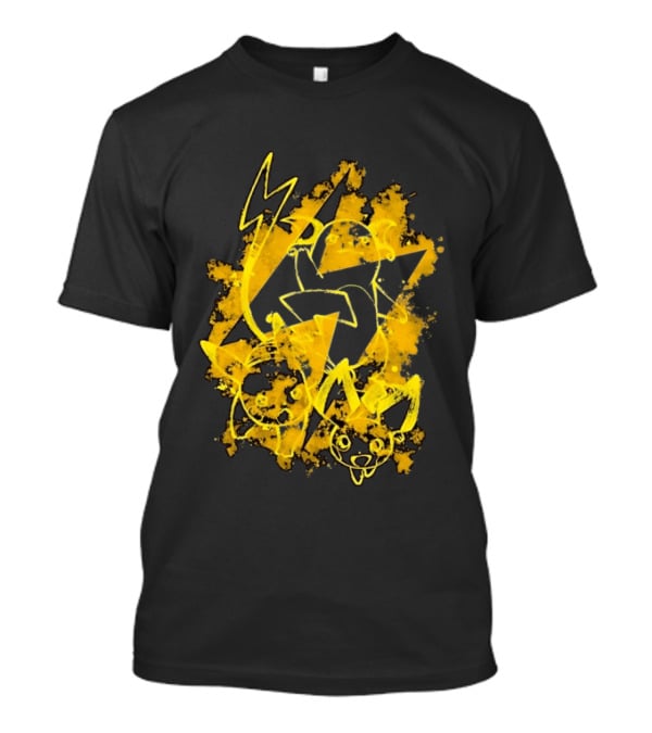Pikachu Raichu Pichu Electric Evolution Pokemon Splash T-Shirt