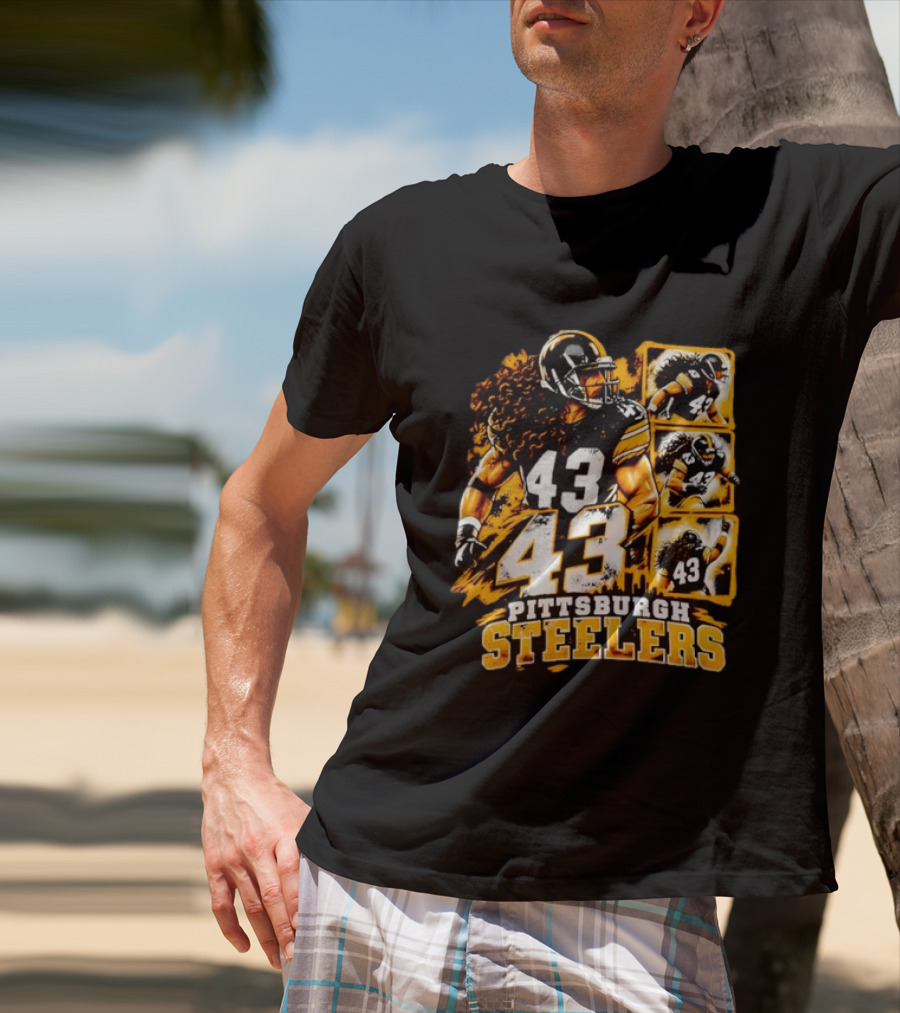 Troy Polamalu 43 Pittsburgh Steelers Football Legend T-Shirt