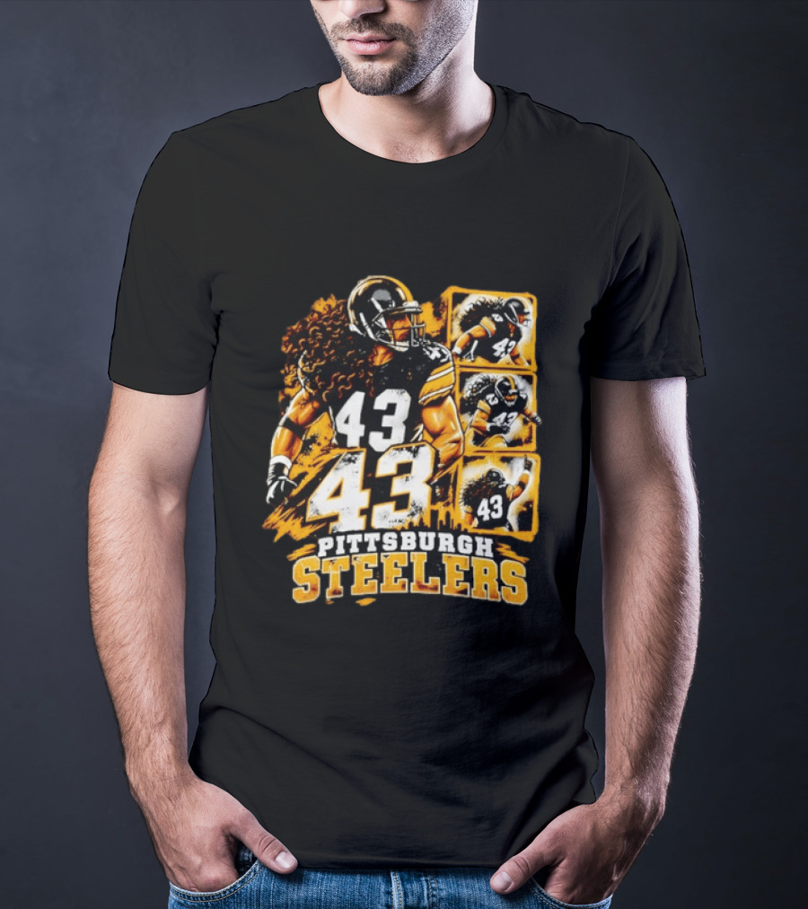 Troy Polamalu 43 Pittsburgh Steelers Football Legend T-Shirt