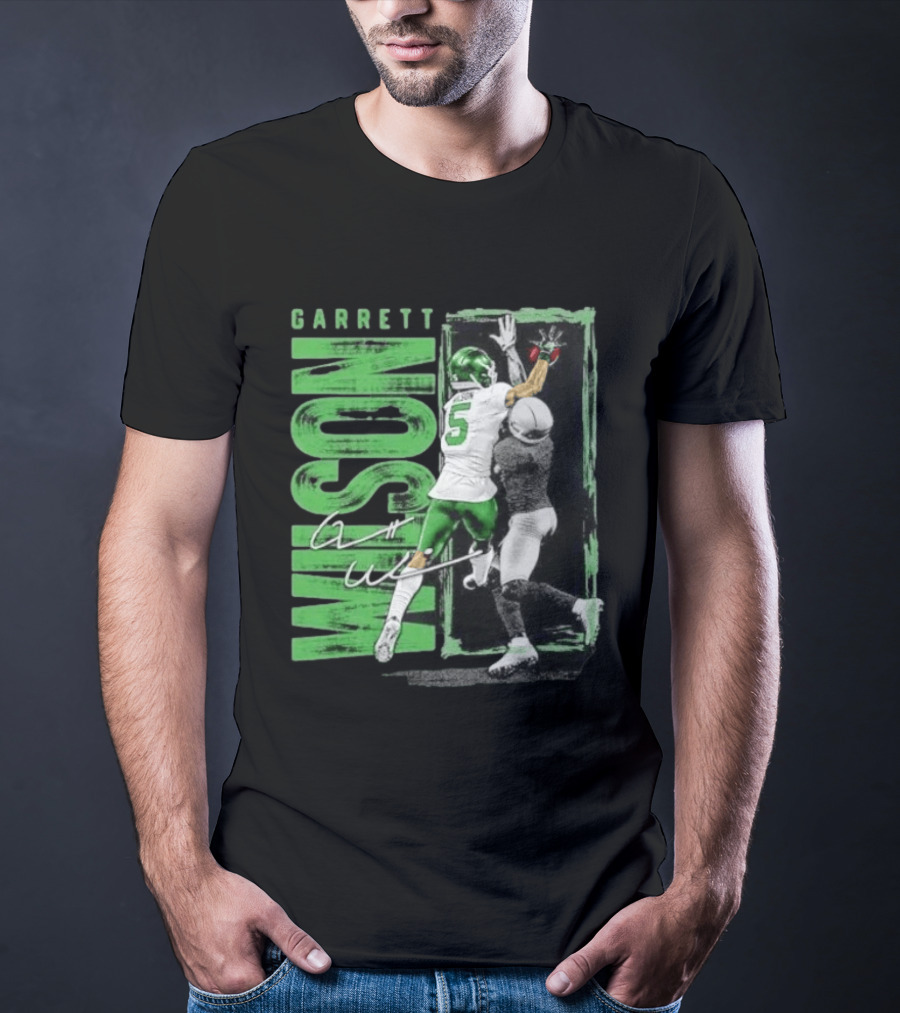Garrett Wilson New York Jets Football Duo 5 Autograph Wilson Player Image T-Shirt