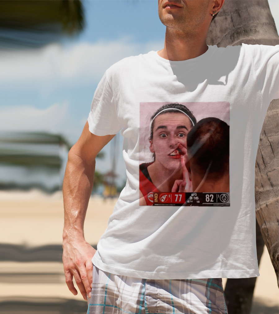 Caitlin Clark Injured Mouth Indiana Basketball Game Score 77 82 Fourth Quarter T-Shirt