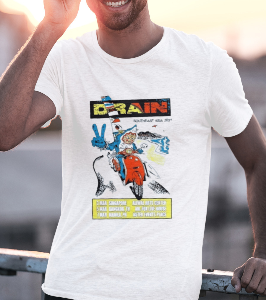 Drain Southeast Asia 2027 Tour Hardcore Singapore Bangkok Manila Dates Venues T-Shirt
