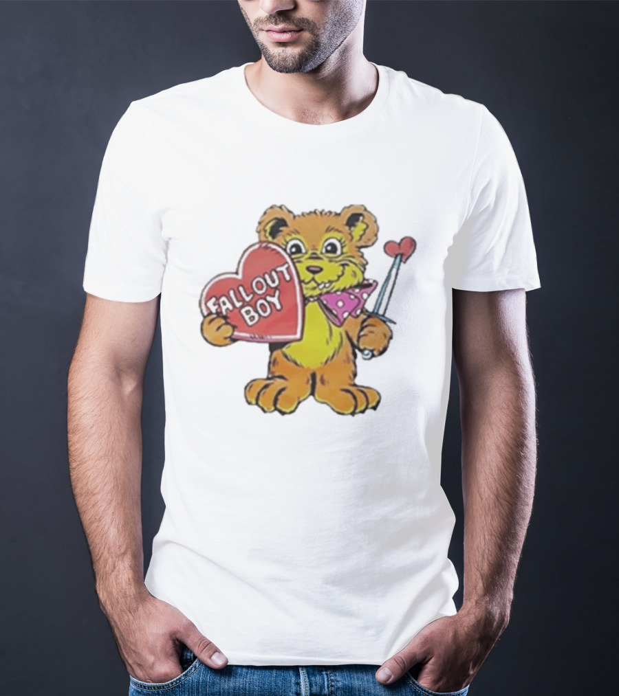Fallout Boy Every Lover's Got A Little Dagger In Their Hand Bear Holding Heart T-Shirt
