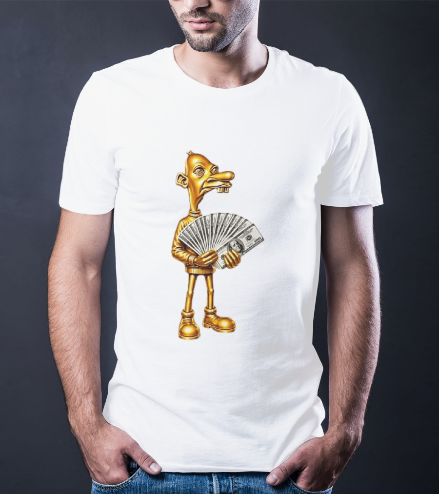 Greg Heffley Gold Money Meme With Cash Stack T-Shirt