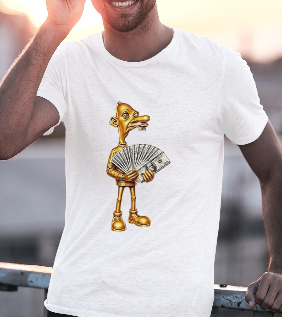 Greg Heffley Gold Money Meme With Cash Stack T-Shirt