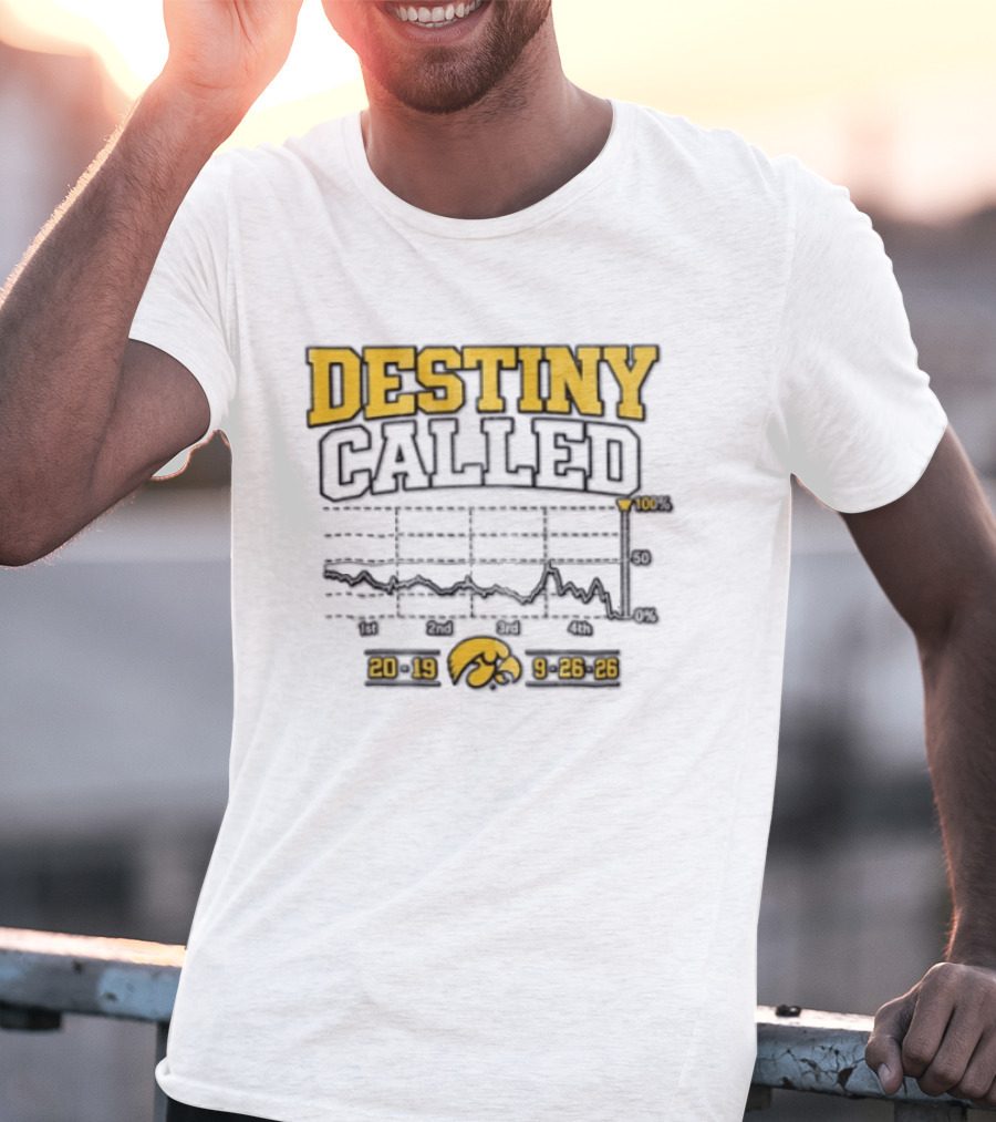 Destiny Called Iowa Hawkeyes Xavier Williams Performance Graph 2019 9 26 26 T-Shirt