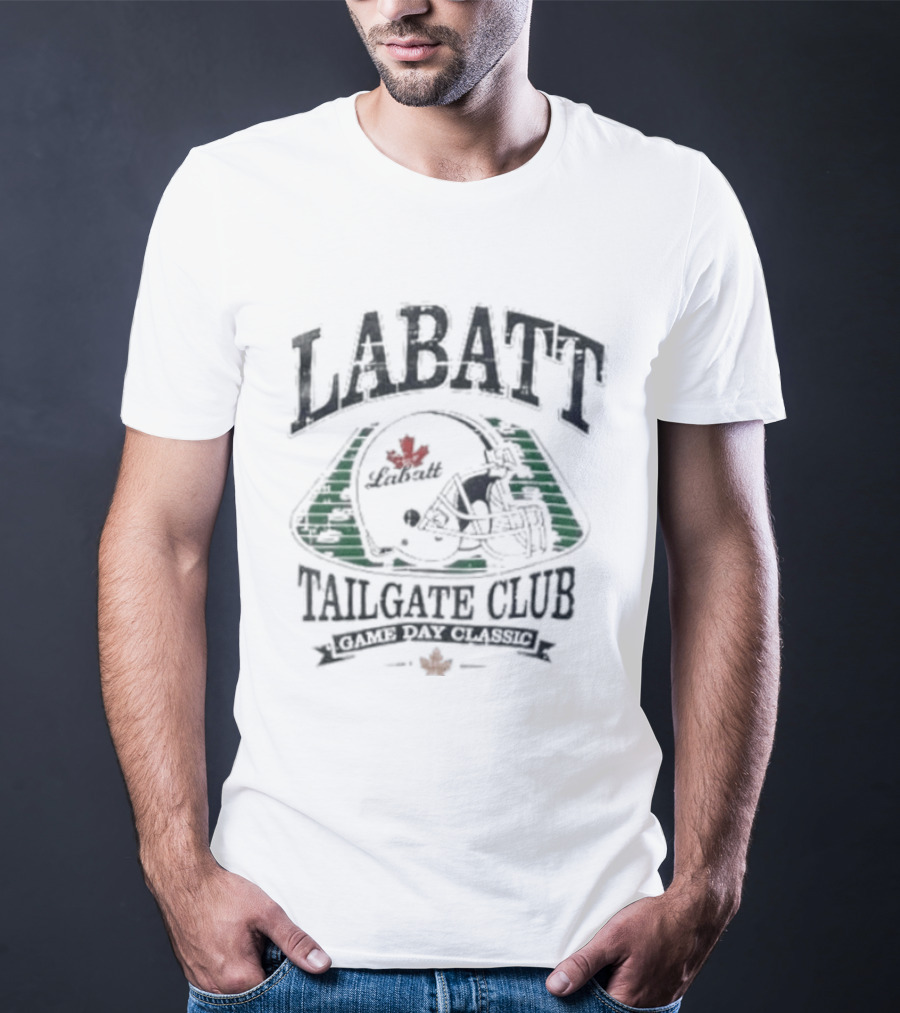 Labatt Tailgate Club Game Day Classic Football Maple Leaf Helmet T-Shirt