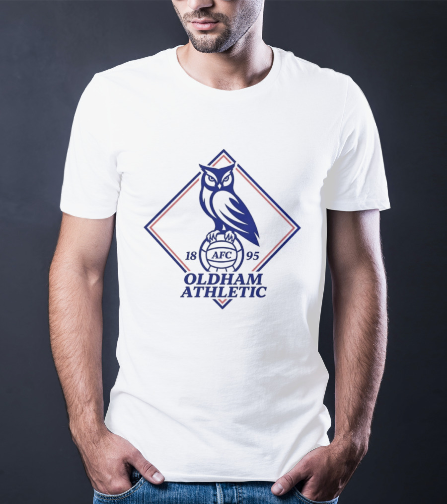 Oldham Athletic AFC 1895 Owl Emblem Football Club T-Shirt