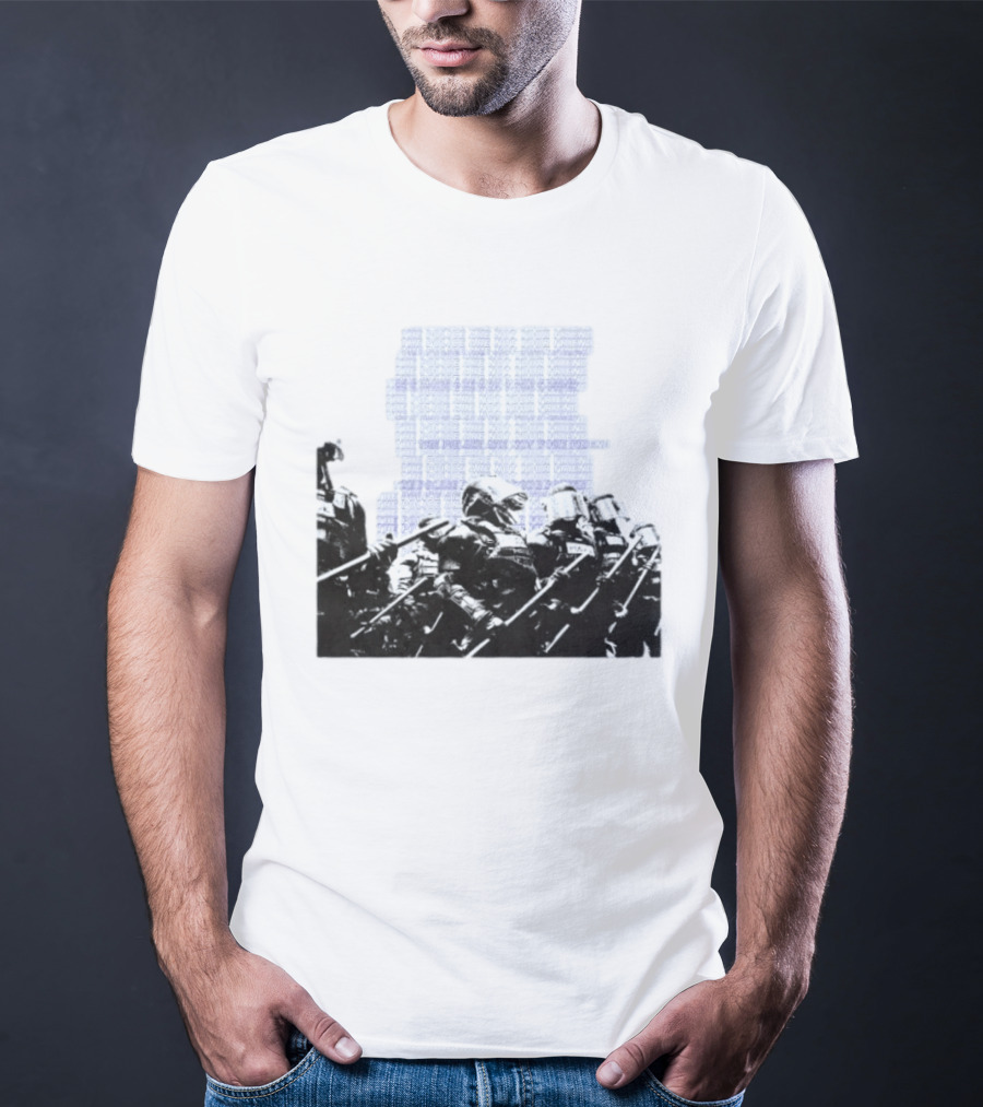 The Police Are Not Your Friend Protest Activism Text Riot Police Formation T-Shirt