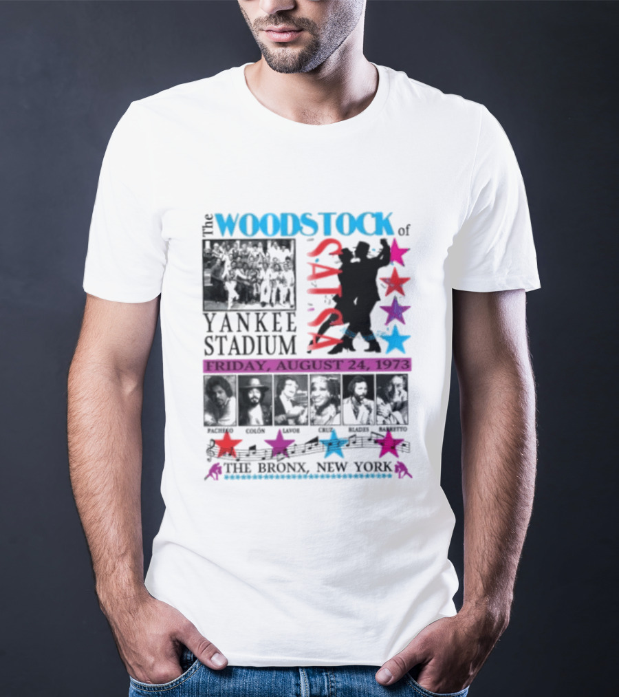 Woodstock Of Salsa Yankee Stadium August 24 1973 Pacheco Colón Lavoe Cruz Blades Barretto Bronx New York T-Shirt