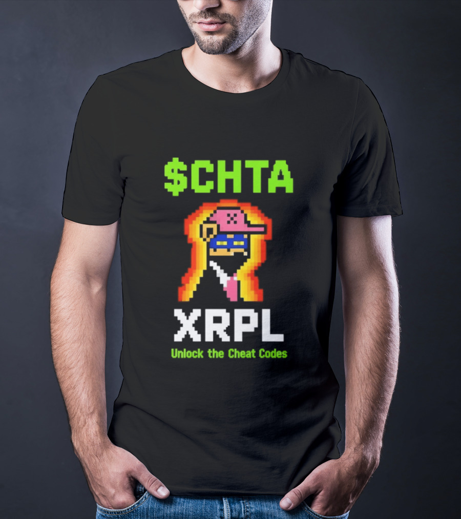 $CHTA XRPL Unlock The Cheat Codes Pixel Art Gamer Crypto T-Shirt