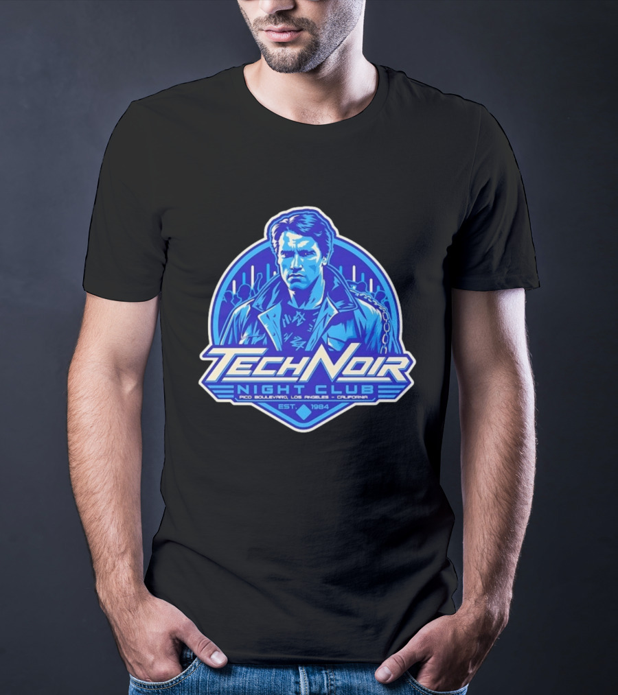 Arnold Schwarzenegger Tech Noir Night Club Pico Boulevard Los Angeles California Est 1984 T-Shirt