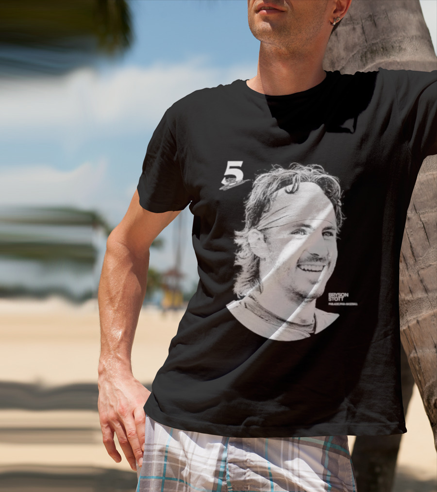 Philadelphia Baseball Bryson Stott 5 Halftone T-Shirt
