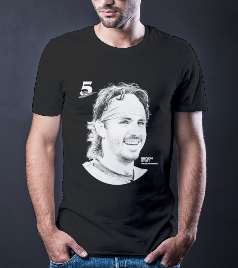 Philadelphia Baseball Bryson Stott 5 Halftone T-Shirt