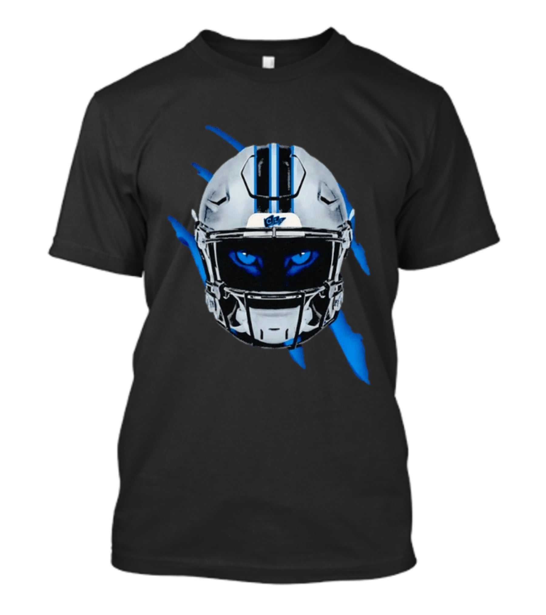 Carolina Panthers CLT Blue Eyes Helmet Football T-Shirt
