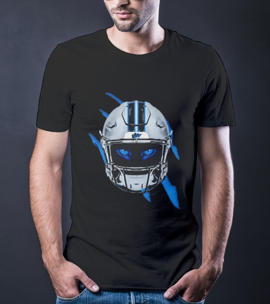Carolina Panthers CLT Blue Eyes Helmet Football T-Shirt