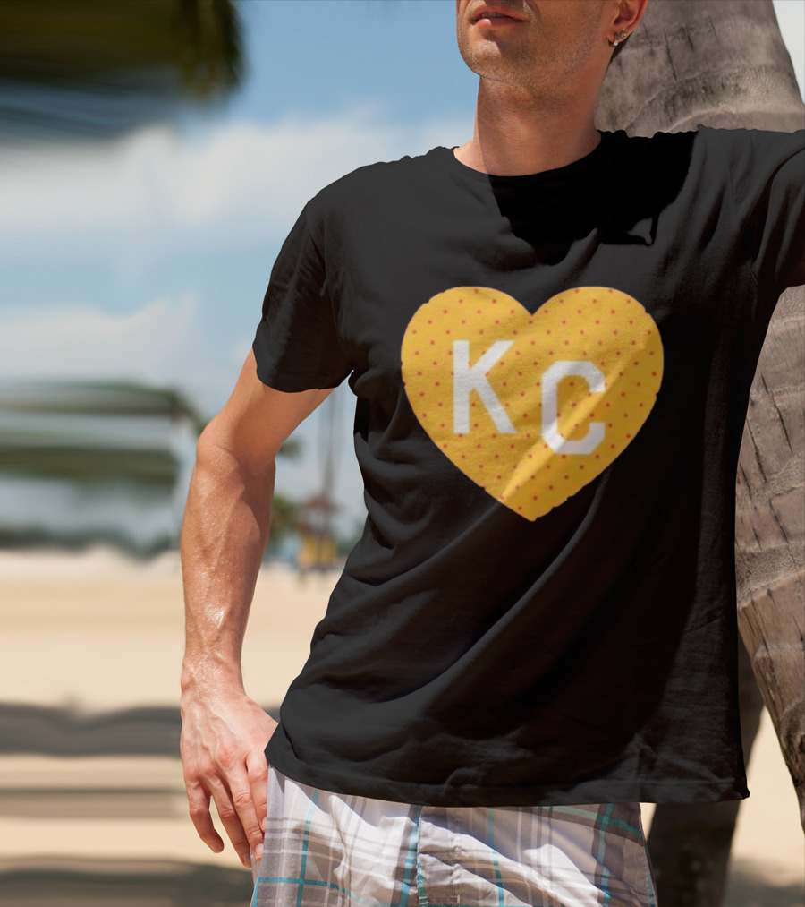 Kansas City Chiefs KC Heart Polka Dot Fan T-Shirt