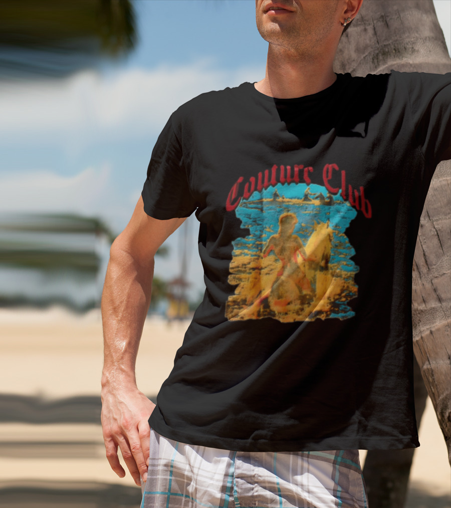 Couture Club Woman Riding Horse Scenic Painting T-Shirt