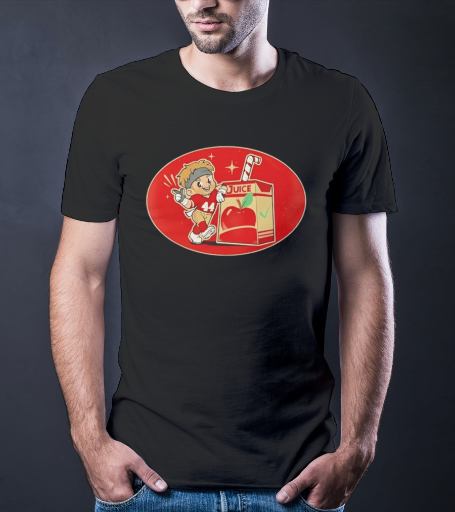San Francisco 49ers Kyle Juszczyk Juice Box Cartoon 44 Football Player T-Shirt