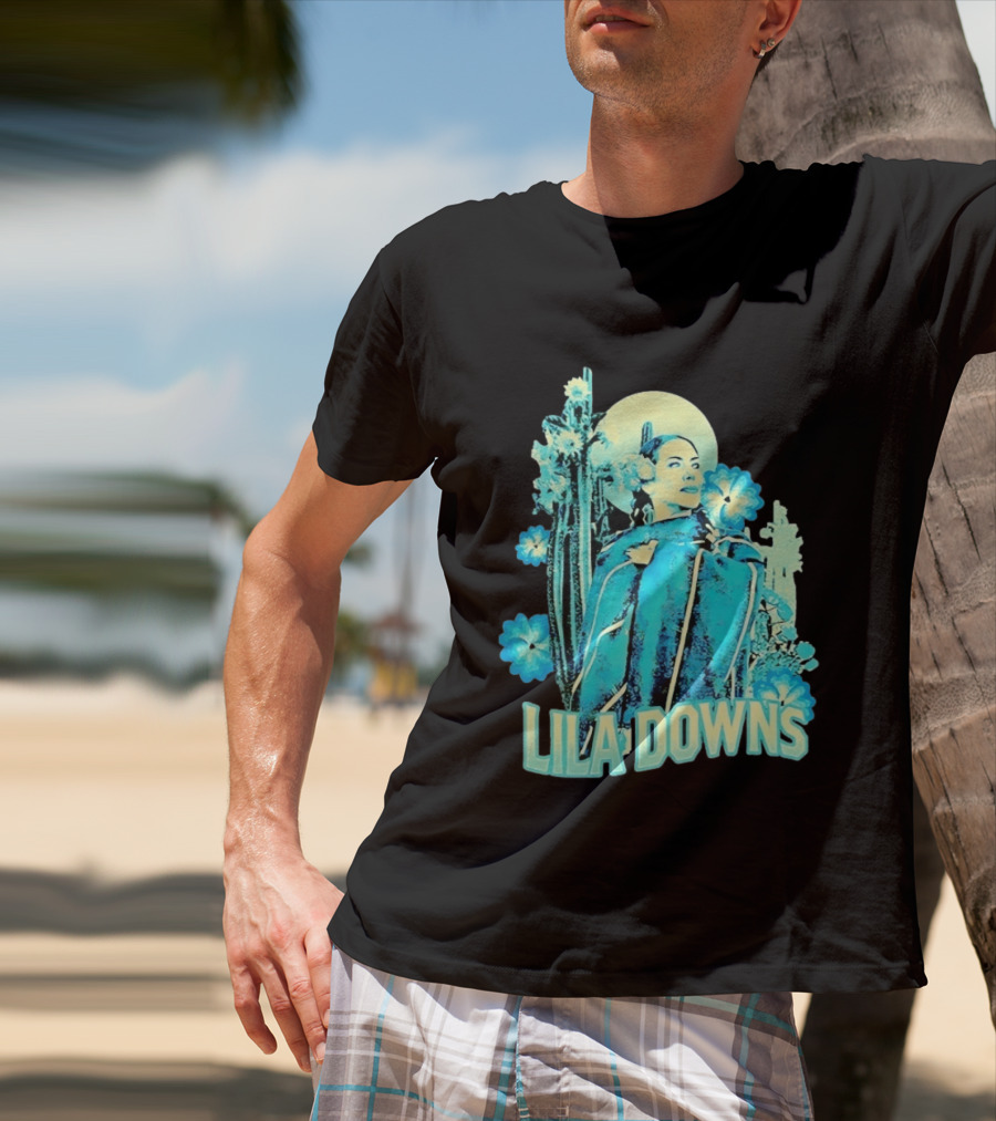 Lila Downs Mexican Cactus Floral T-Shirt