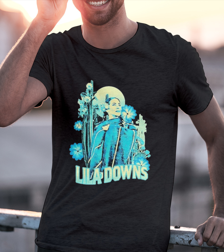 Lila Downs Mexican Cactus Floral T-Shirt