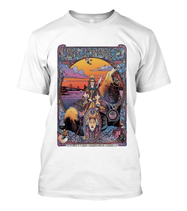 Billy Strings October 2 3 2026 Oakland Arena Vibrant Seal And Bay Bridge T-Shirt