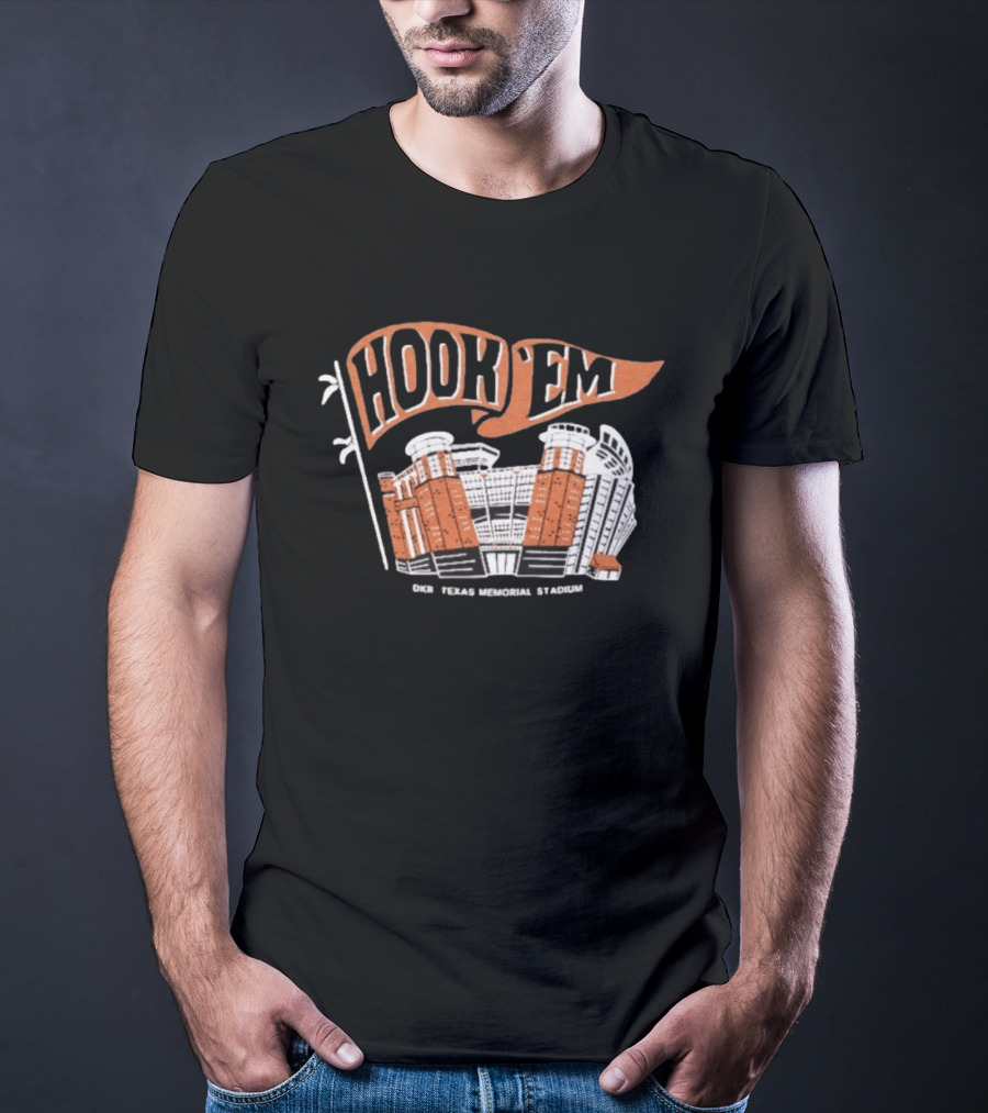 Hook 'Em DKR Texas Memorial Stadium Flag T-Shirt