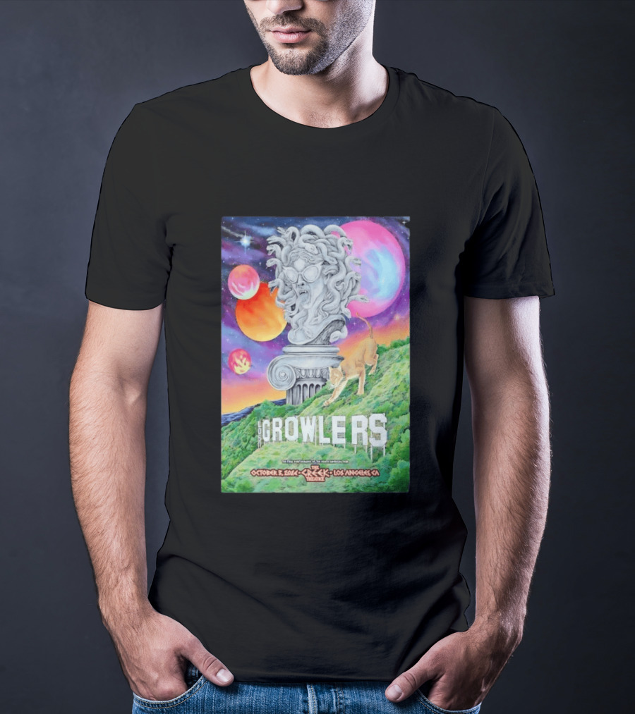 Los Growlers Final Performance Greek Theatre Los Angeles October 3 2024 Statue And Lion T-Shirt