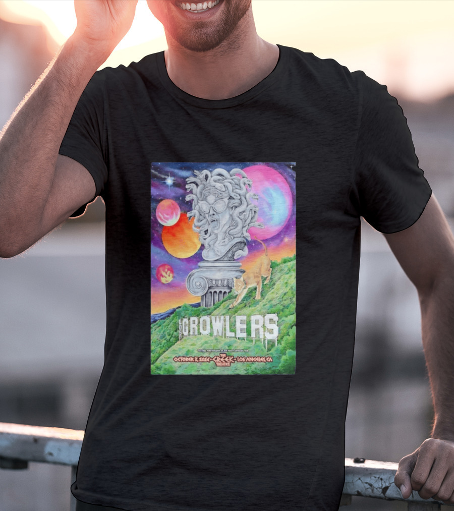 Los Growlers Final Performance Greek Theatre Los Angeles October 3 2024 Statue And Lion T-Shirt